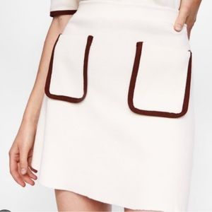 White knit Zara skirt
